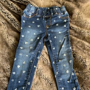 Gap Denim Jeggings with heart graphic